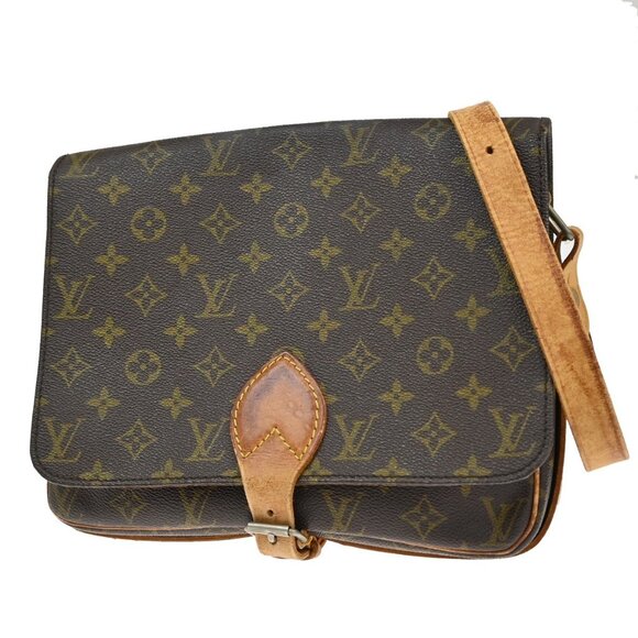 LOUIS VUITTON Cartouchiere GM Shoulder Bag Monogram Leather Brown - Picture 1 of 16